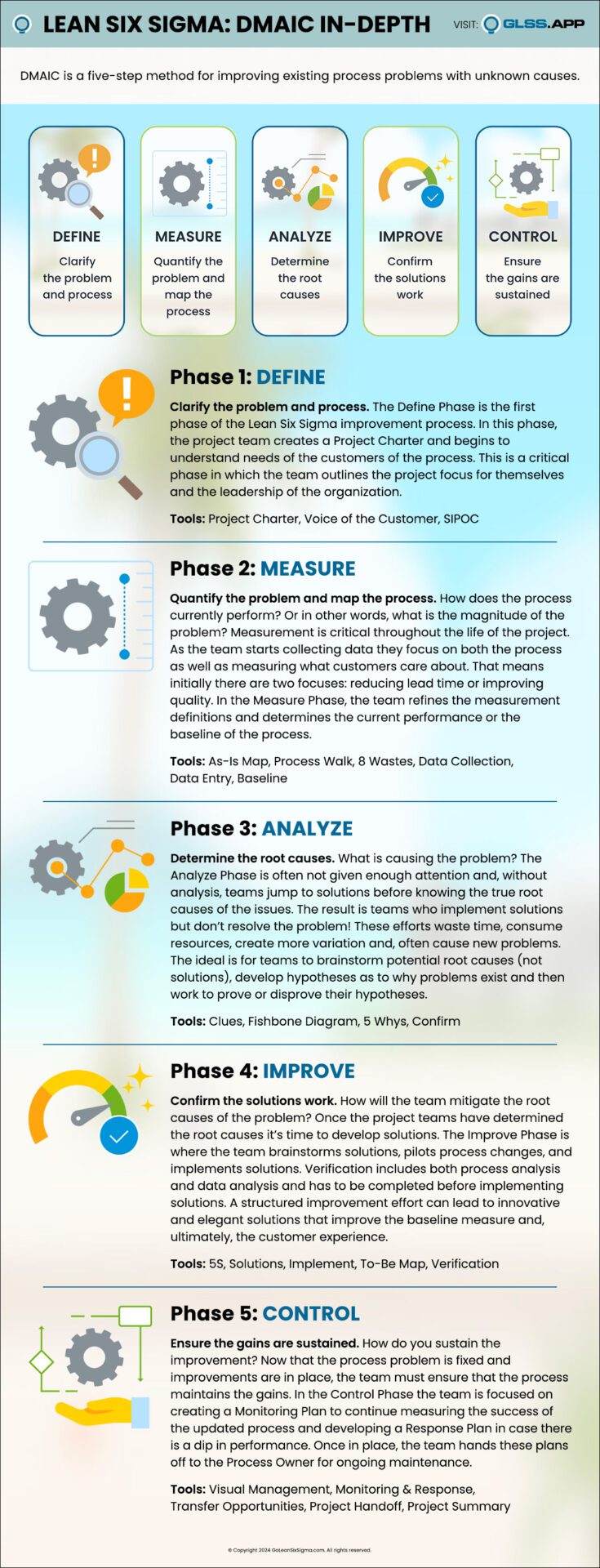 Lean Six Sigma: Step By Step (DMAIC Infographic) - GoLeanSixSigma.com ...