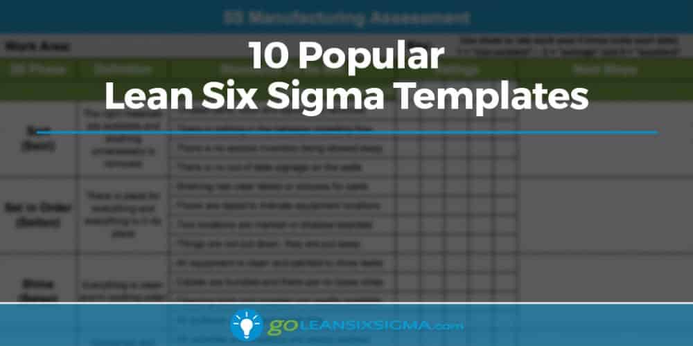 10 Popular Lean Six Sigma Templates - GoLeanSixSigma.com