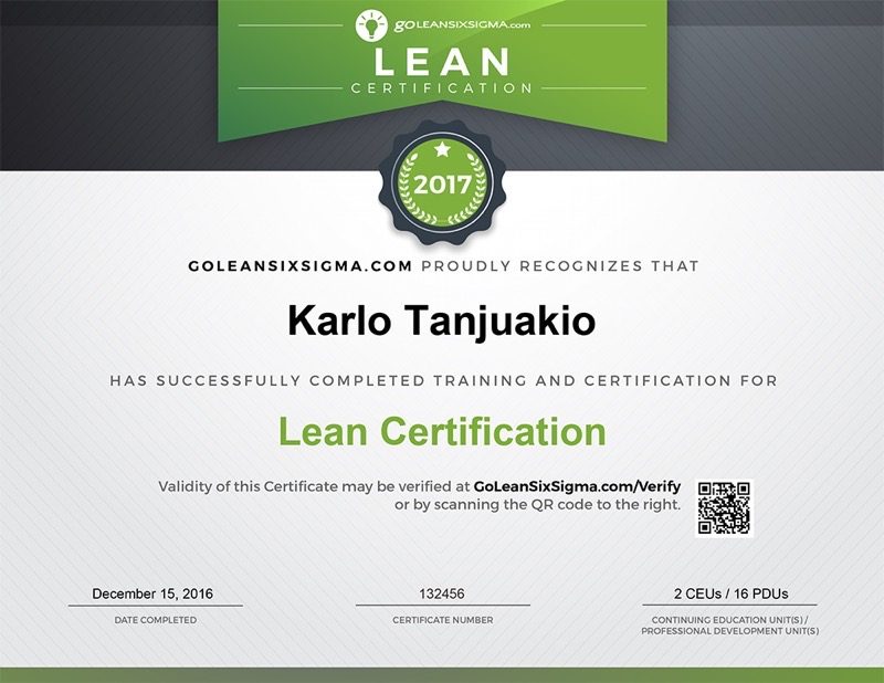 Lean Training Certification