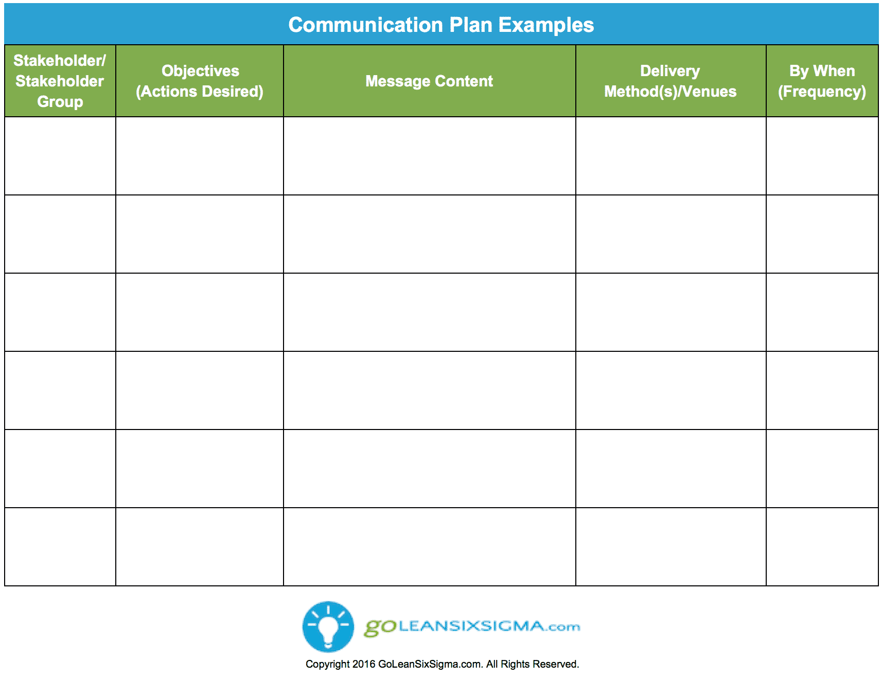 Communication Plan Template & Example