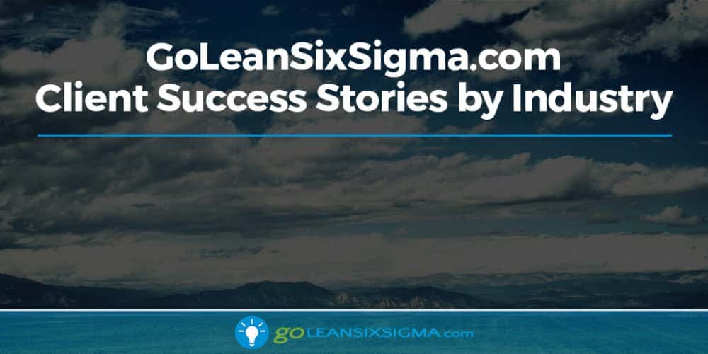 Client Success Stories by Industry - GoLeanSixSigma.com