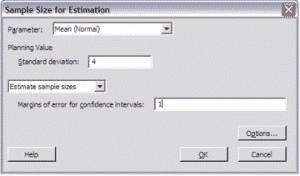 How to Run a Sampling Calculation (Continuous) in Minitab