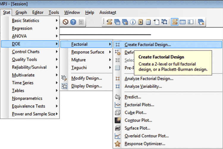 make a power chart on minitab express