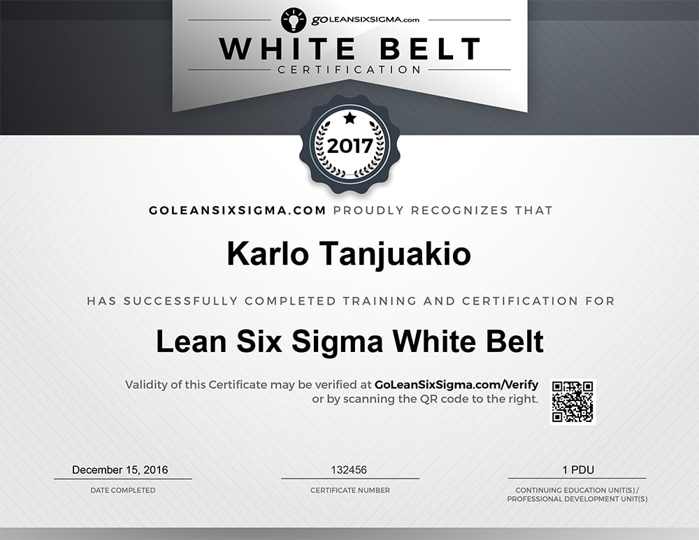 Online White Belt Training Certification GoLeanSixSigma com