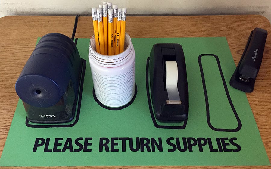 Lean Six Sigma Is Everywhere: School Supplies Shadow Board - GoLeanSixSigma.com