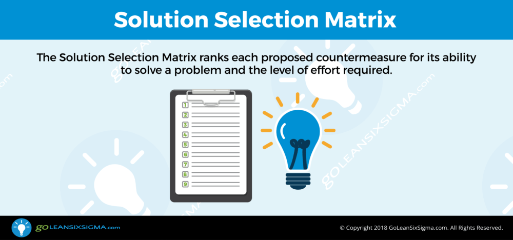 Solution Selection Matrix - GoLeanSixSigma.com