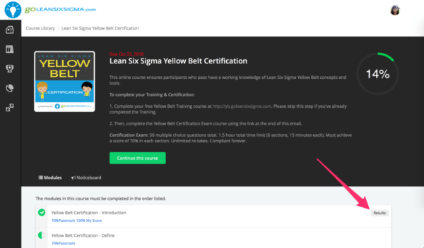 I m Having Trouble Completing My Exams How Do I View My Test Results GoLeanSixSigma