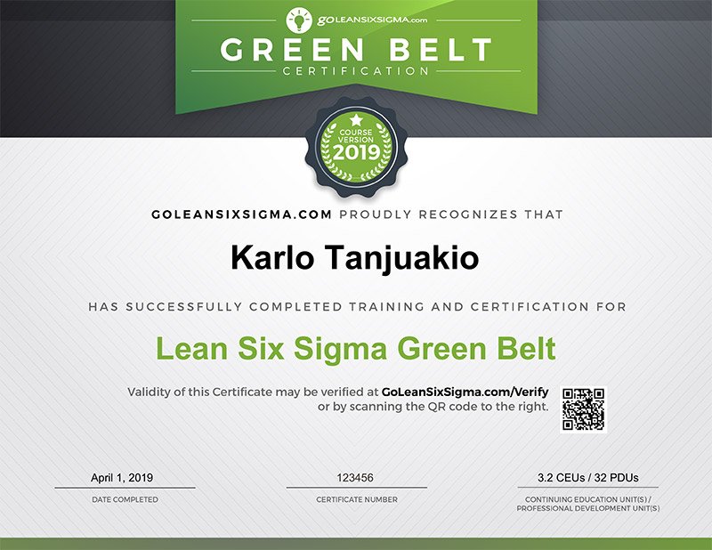 What is six 2025 sigma green belt