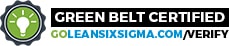 GoLeanSixSigma.com Green Belt Certified