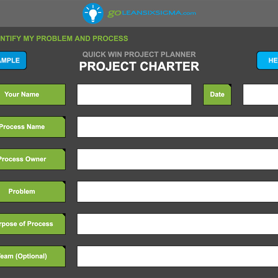 Quick Win Project Planner: Project Charter